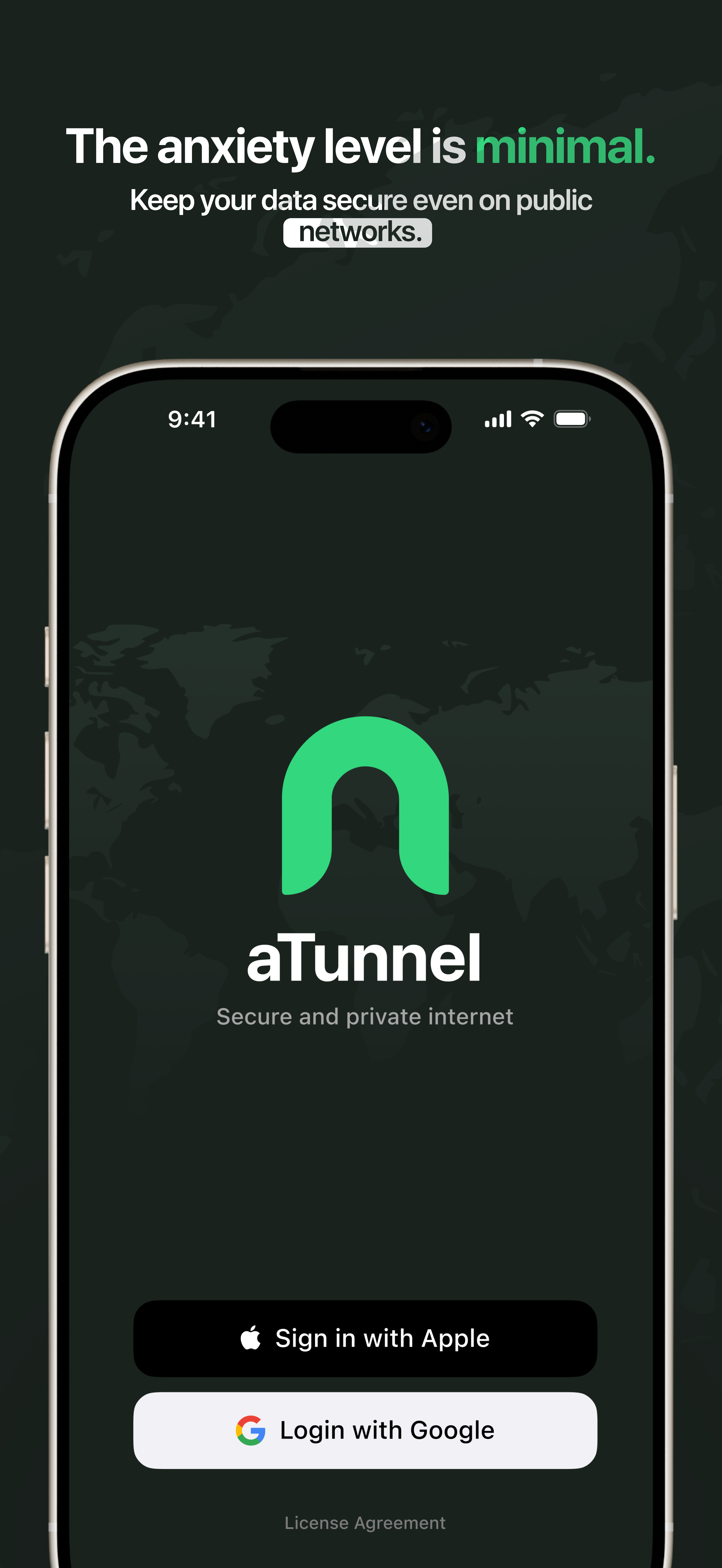 aTunnel Login Screen
